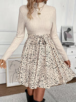 Robe fleurie élégante à col montant #Monaco