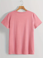 T-shirt casual femme à manches courtes
