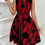 Robe élégante à imprimé géométrique #collection Monaco
