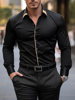 Chemise élégante noire pour homme