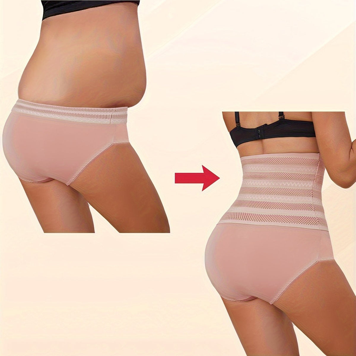 Culotte gainante noir taille haute – effet ventre plat
