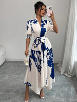 Robe portefeuille fleurie élégante #Paris