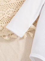 Ensemble fille vert & blanc