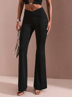 Elegant black flare pants