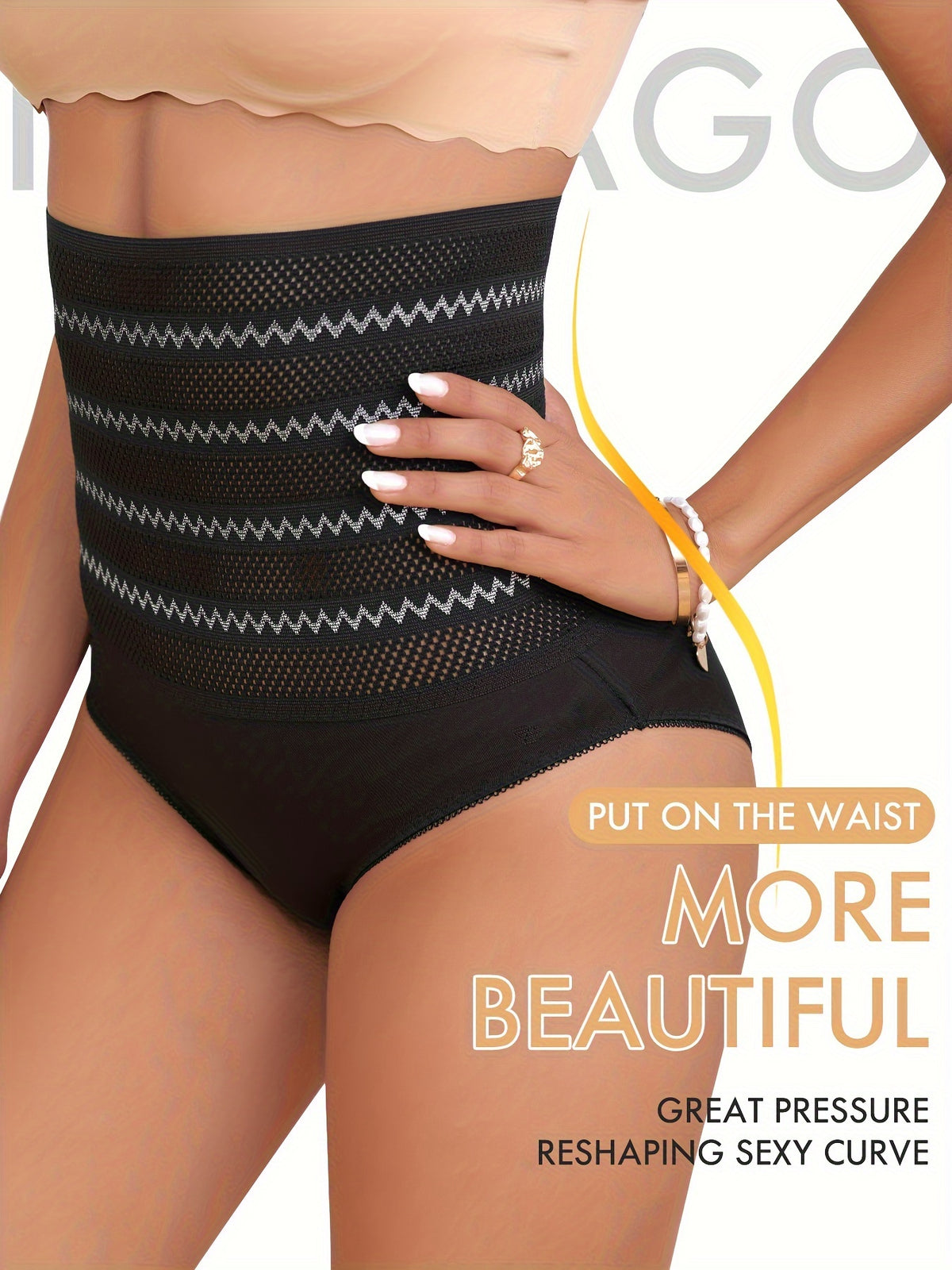 Culotte gainante noir taille haute – effet ventre plat