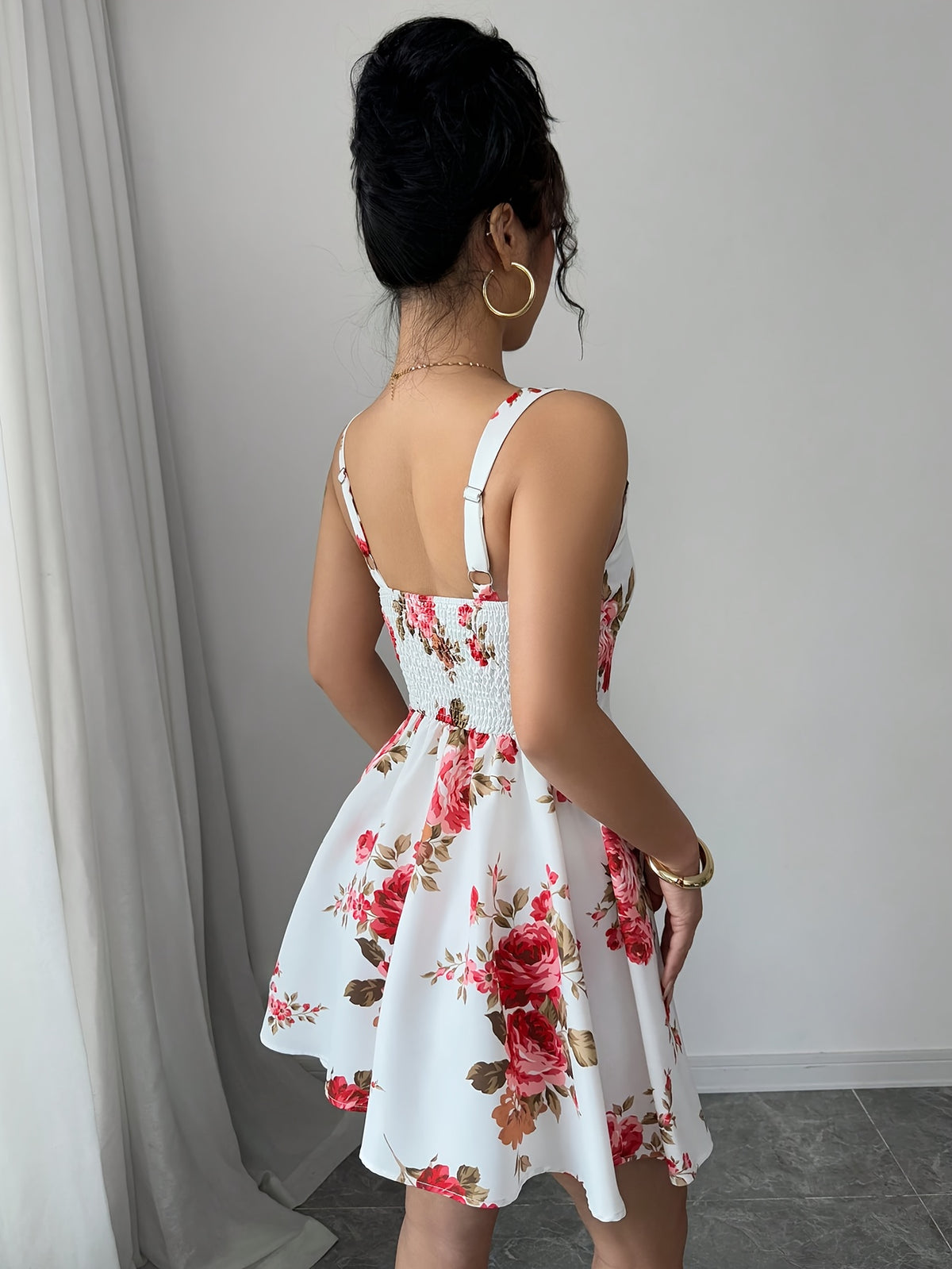 Robe sans manches à imprimé floral pour femme #Paris