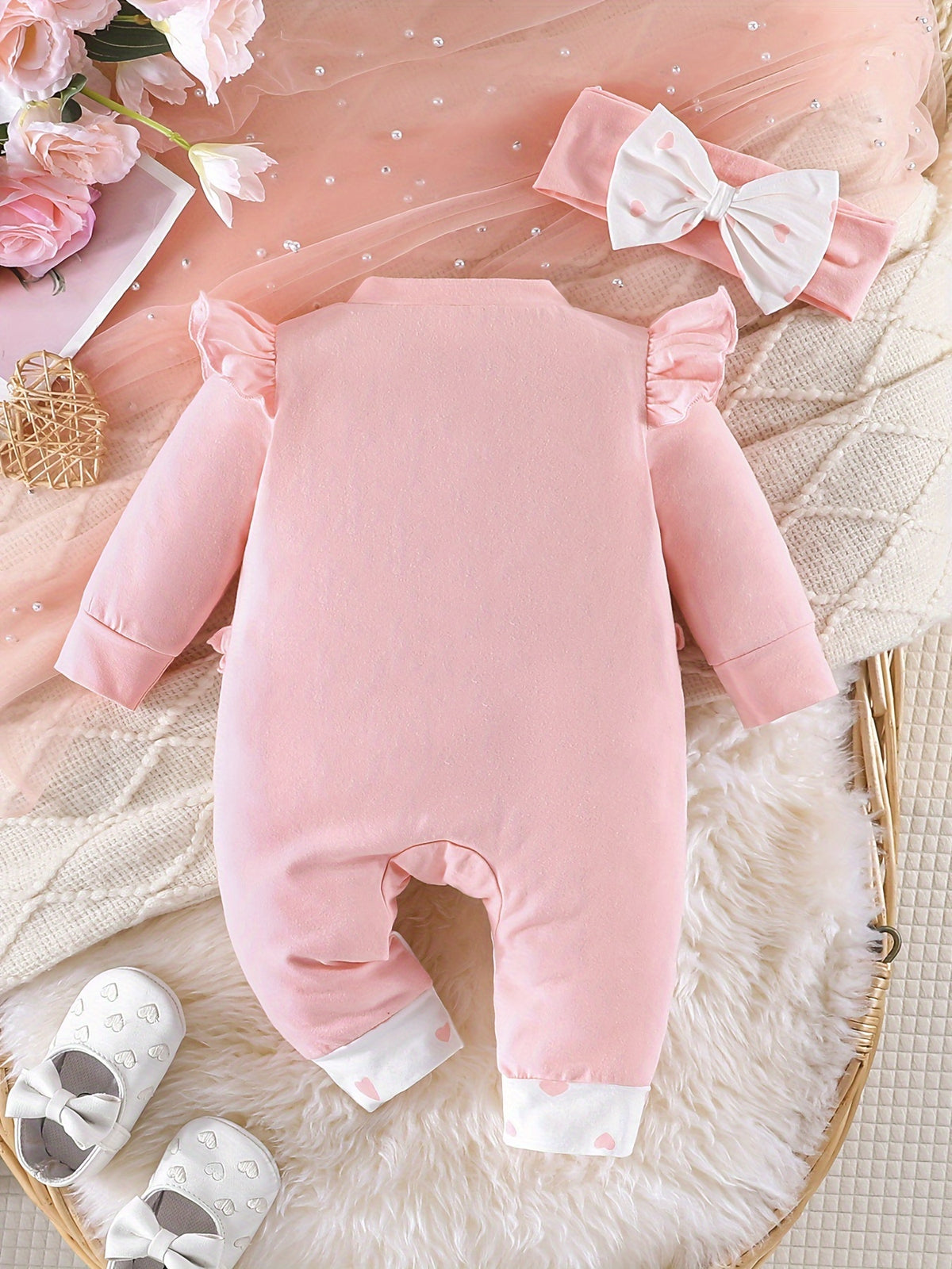 Ensemble deux-pièces avec nœud pour bébé fille