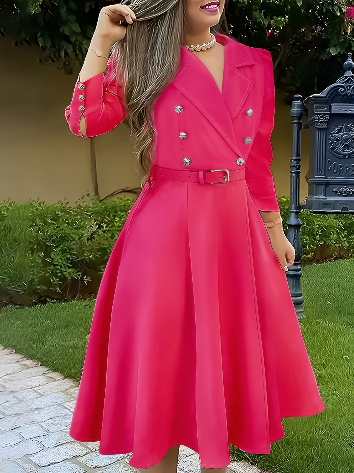 Robe élégante à manches longues