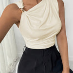 Top asymétrique élégant à une épaule #Paris