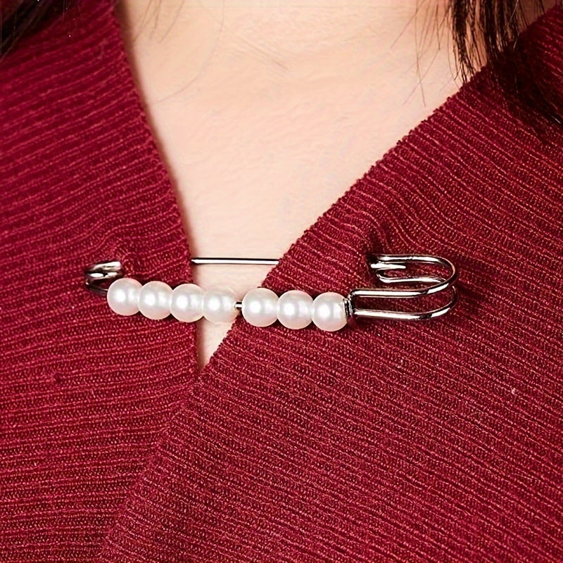 Epingle élégante en perles artificielles