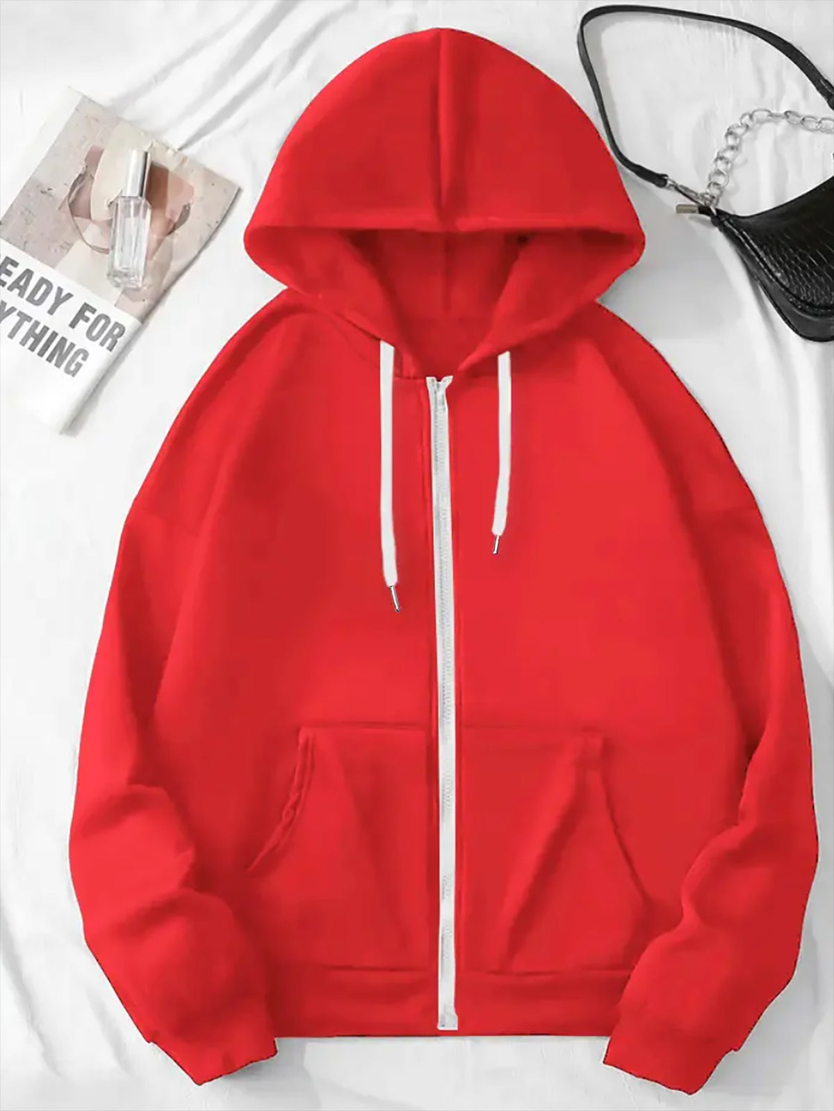 Sweat zippé à capuche avec imprimé fleurs de cerisier