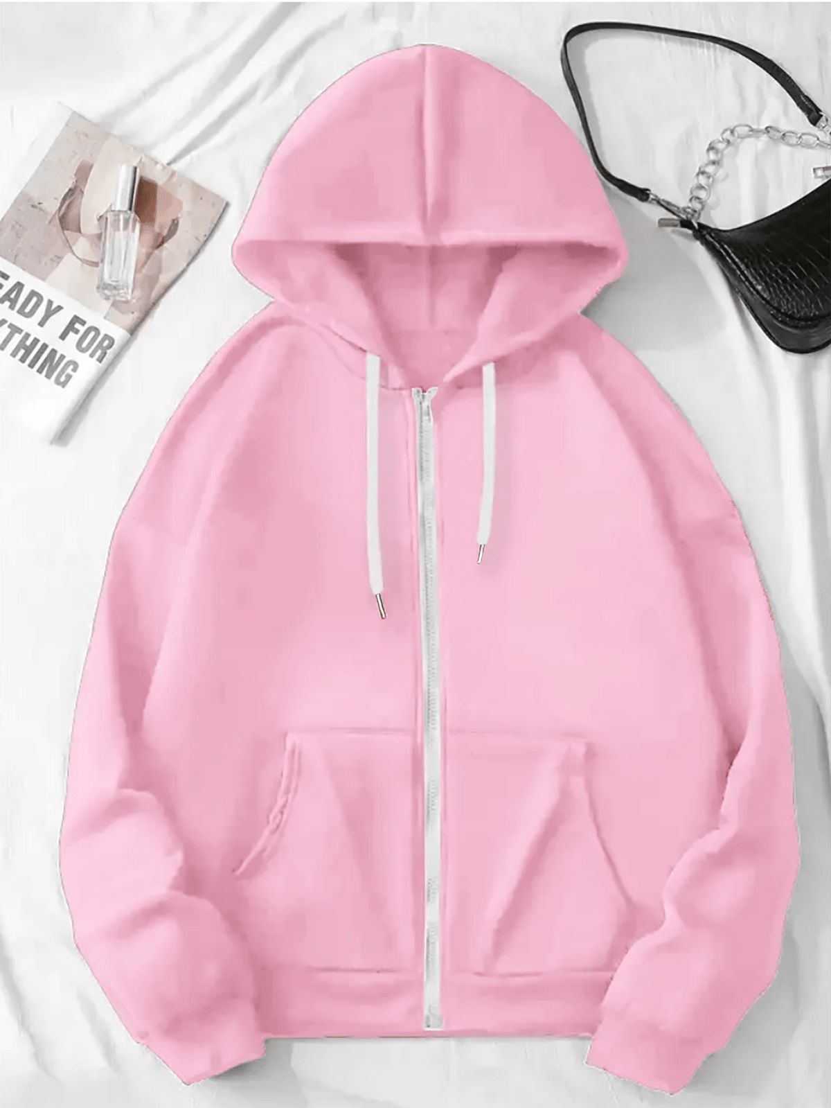 Sweat zippé à capuche avec imprimé fleurs de cerisier