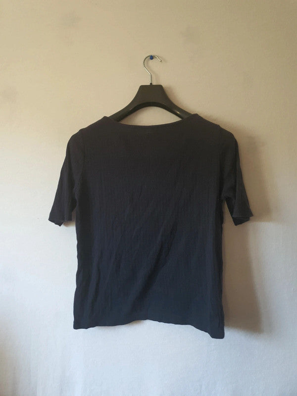 T-Shirt noir rayé