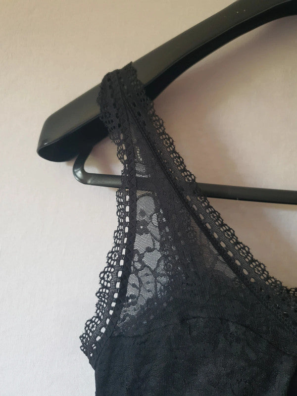 Débardeur à dentelle noire