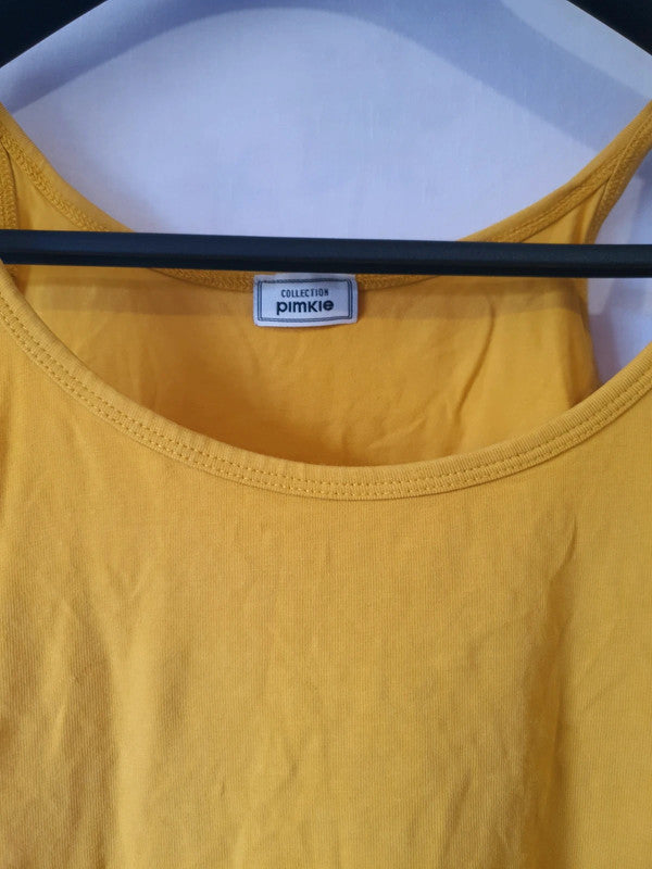 Débardeur jaune moutarde
