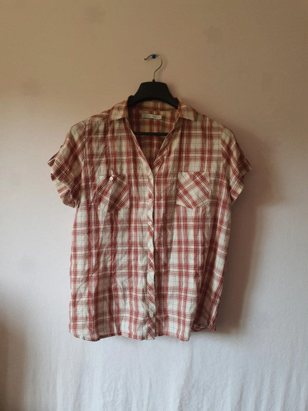 Chemise courte à carreaux