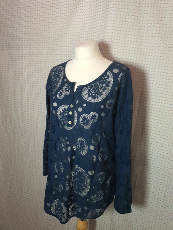 Chemisier transparent bleu