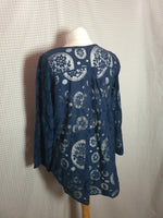 Chemisier transparent bleu