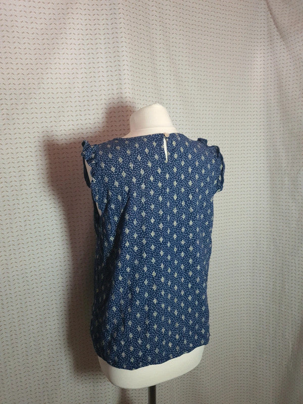 Débardeur bleu doré