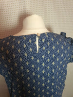 Débardeur bleu doré