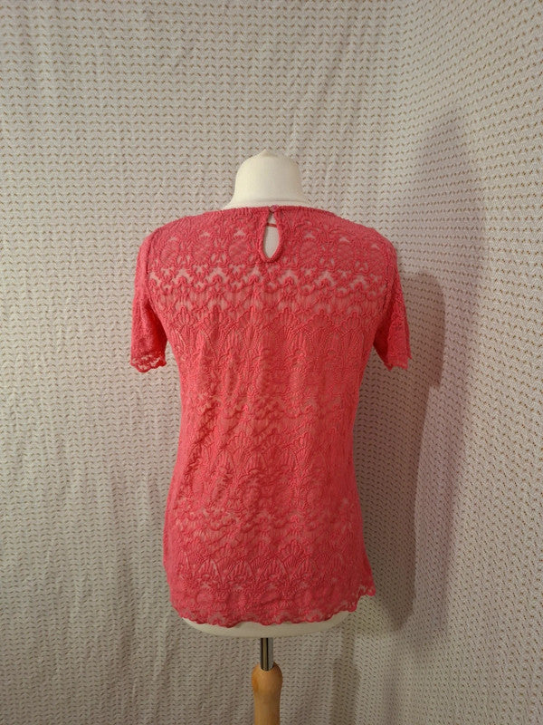 T-shirt rose transparent Gémo Taille M