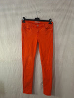 Jeans orange Zara Taille M