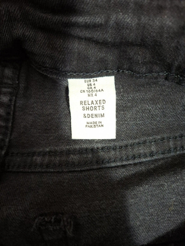 Short en jean noir H&M Taille XS