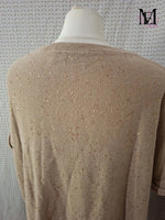 Pull beige doré Apostrophe Taille XL