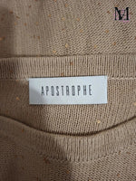 Pull beige doré Apostrophe Taille XL