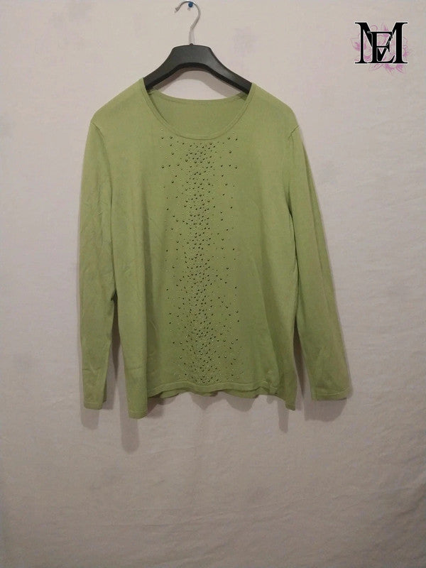T-shirt vert à manche longue - Taille L - 40