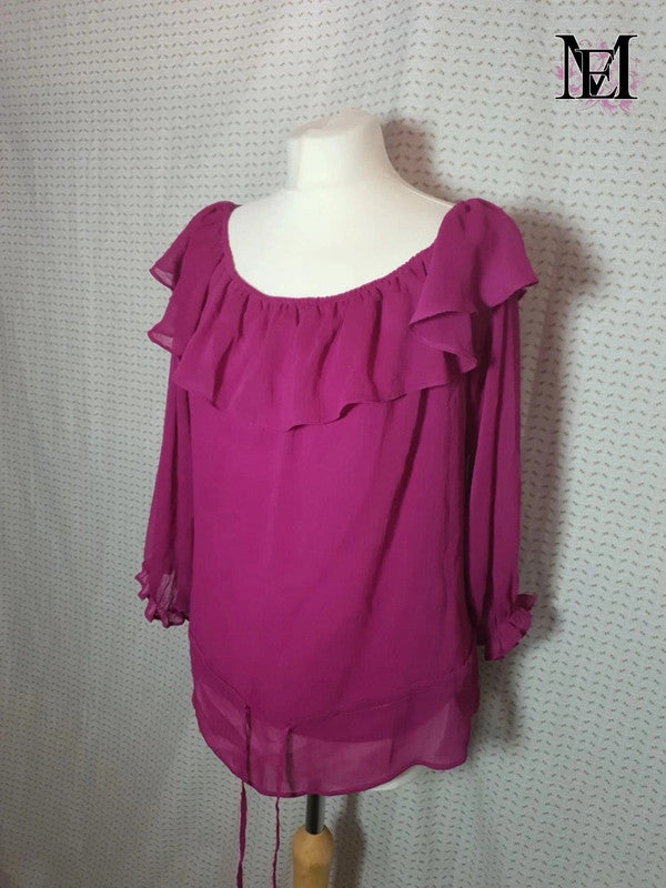 T-shirt violet à manche longue Grain de Malice - Taille L - 40