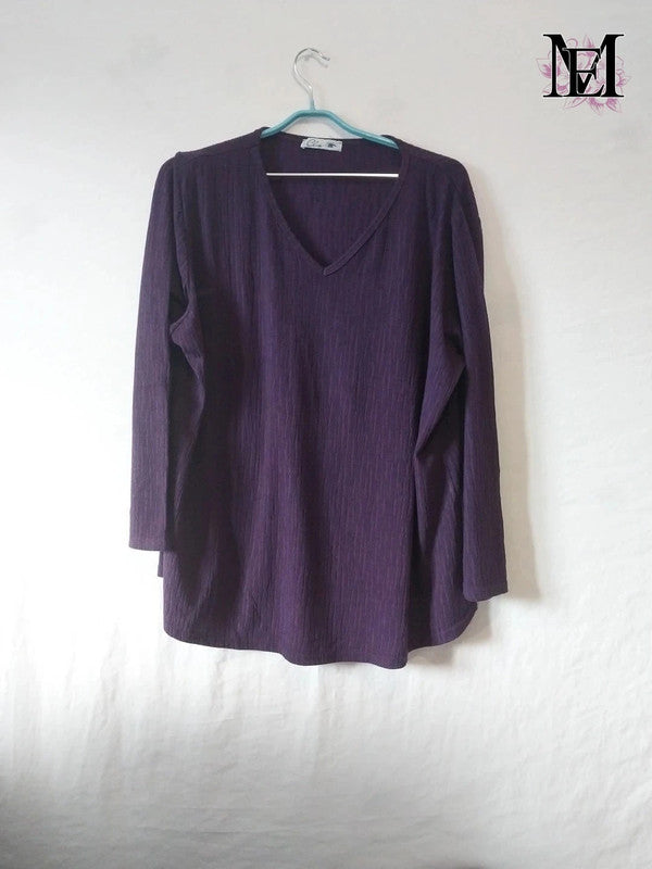 T-shirt manche longue violet - Taille XL - 42