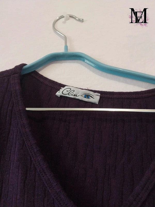 T-shirt manche longue violet - Taille XL - 42