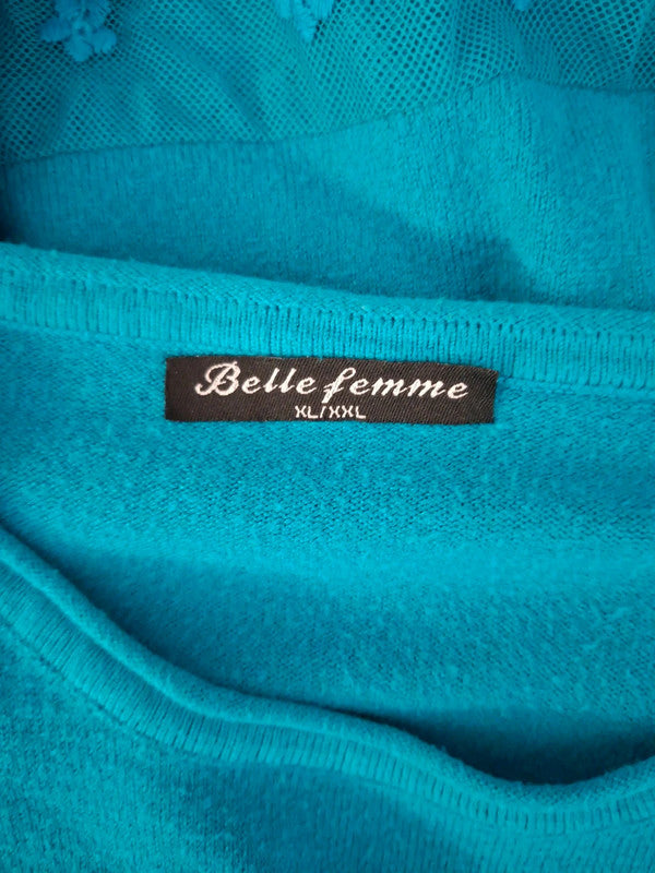 Pull turquoise Belle Femme - Taille 2XL - 44