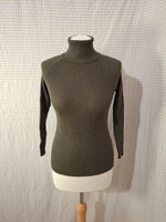 Pull col roulé kaki Vintage Dressing - Taille XS - 34