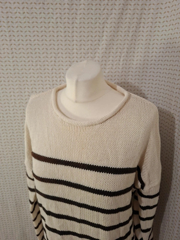 Pull blanc et noir H&M - Taille S - 36