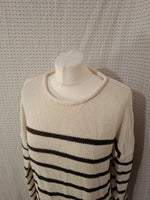 Pull blanc et noir H&M - Taille S - 36