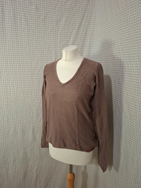 Pull léger marron Edc - Taille S - 36