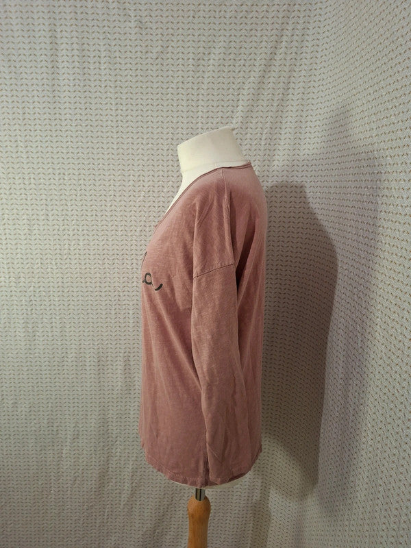 T-shirt rose manche longue Why Not - Taille L - 40