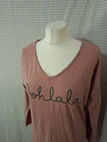 T-shirt rose manche longue Why Not - Taille L - 40