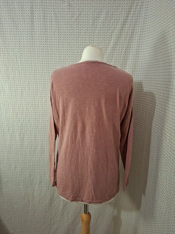 T-shirt rose manche longue Why Not - Taille L - 40