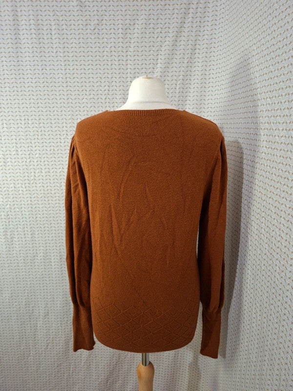 Pull marron Mademoiselle-Élégance - Taille M - 38