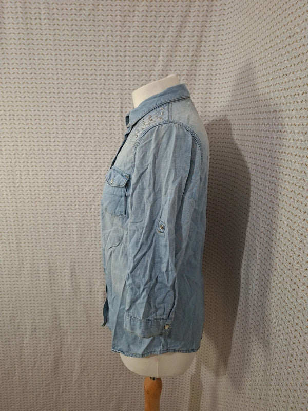 Chemisier bleu Yessica - Taille M - 38