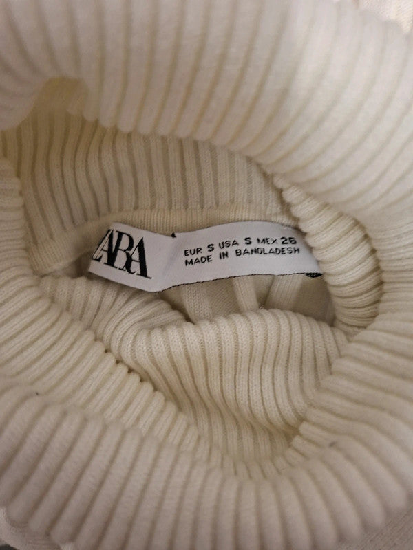 Pull col roulé blanc Zara - Taille S - 36