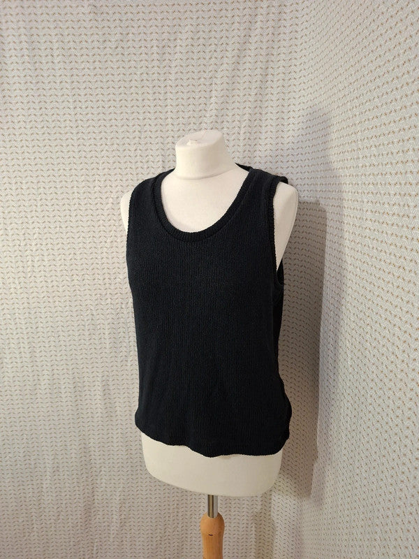 Débardeur noir Zara - Taille S - 36