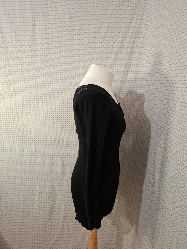 Robe noir dos nue Mademoiselle-Élégance - Taille S - 36