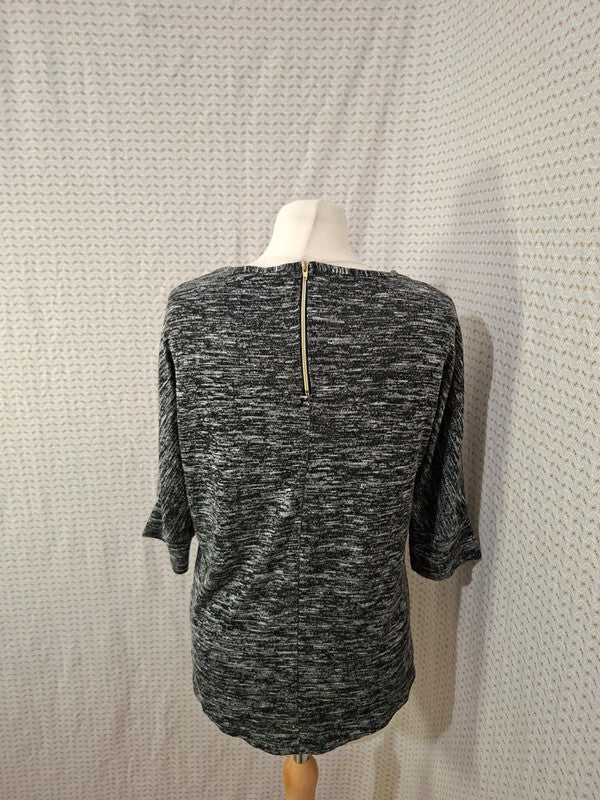 Blouse noir et blanche Kiabi - Taille L - 40