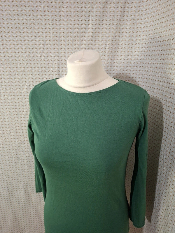 T-shirt vert manche longue Kiabi - Taille S - 36