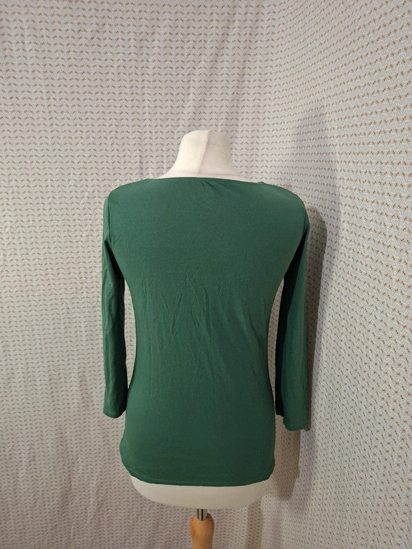 T-shirt vert manche longue Kiabi - Taille S - 36