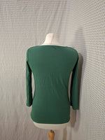 T-shirt vert manche longue Kiabi - Taille S - 36